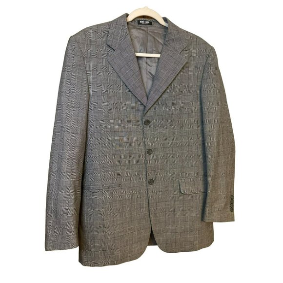 Nino Cardi Made in Italy 100% Wool Men's Gray 2 Button Blazer SZ 38/32R - Picture 3 of 7